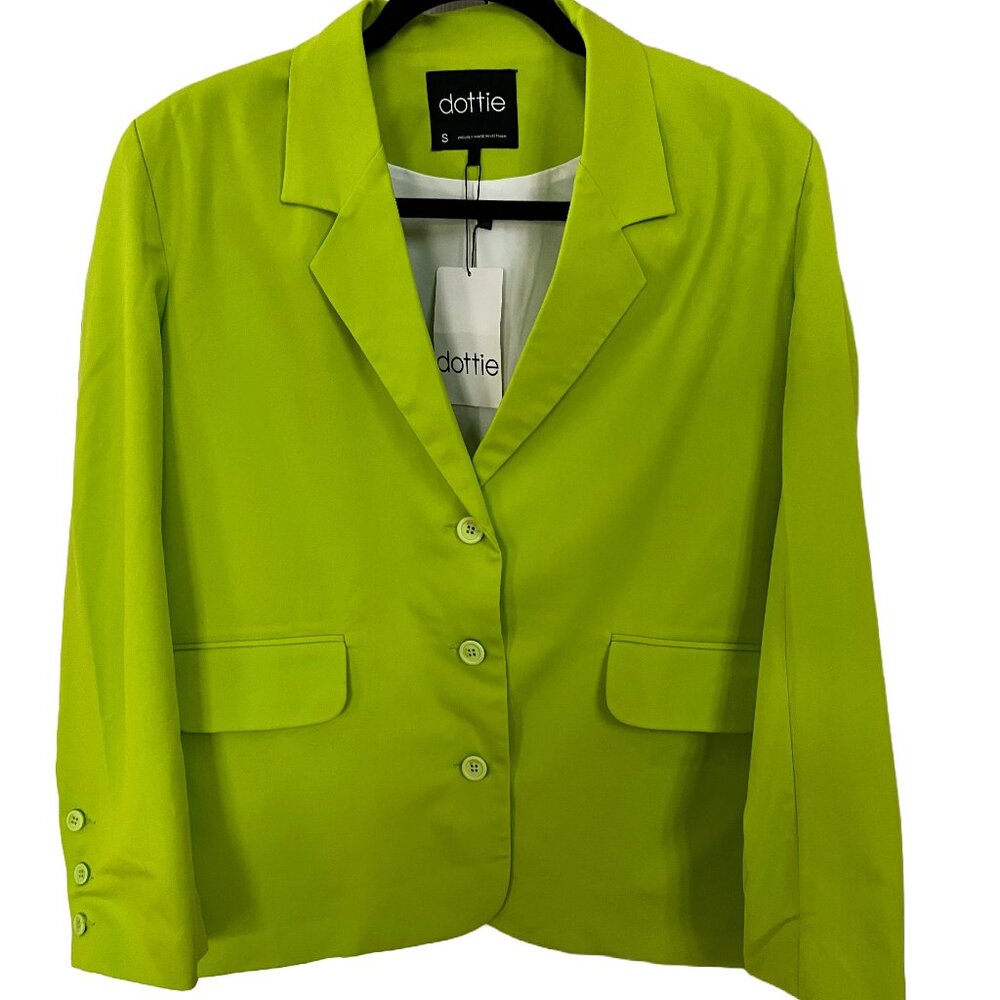 Dottie Women's Small Green Blazer NWT